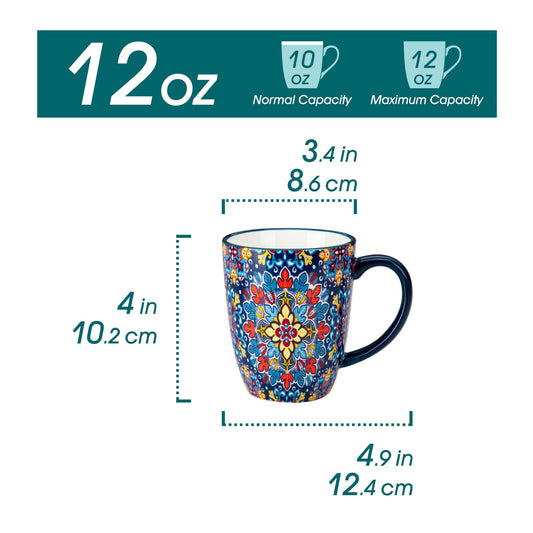 vancasso mug gros plan motif bohème couleur vive bénéfice esthétique