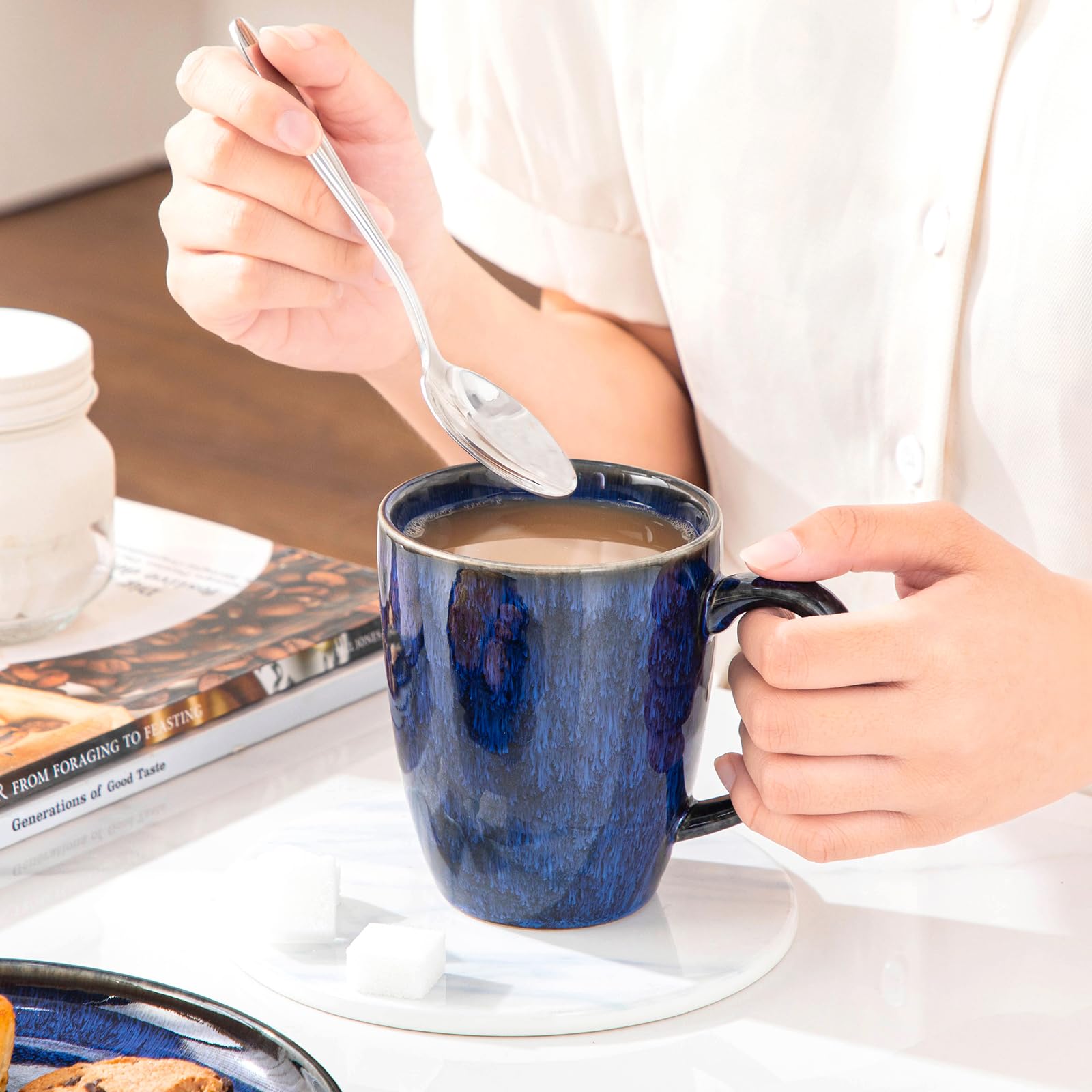 vancasso étiquette marque et base mug montrant matériau porcelaine sûr