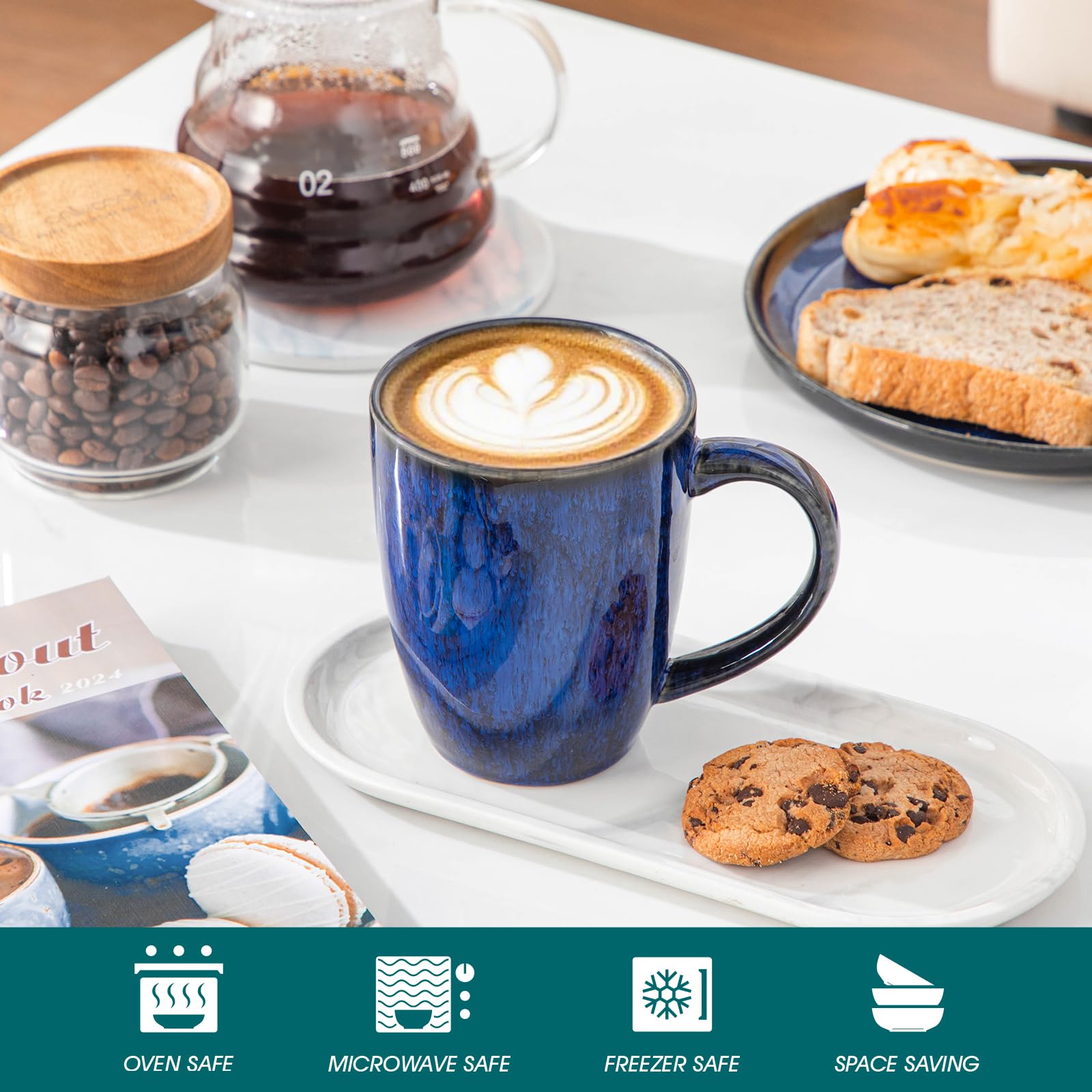 vancasso mug en usage latte fumant illustrant confort et chaleur