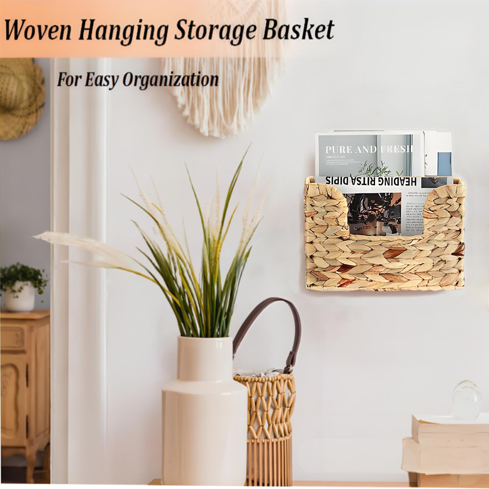 VANEME panier en cuisine pour torchons et linge pratique