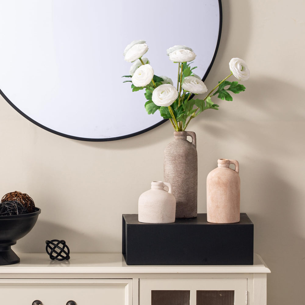 Vanselia vase avec pampas et fleurs sèches pour entretien minimal