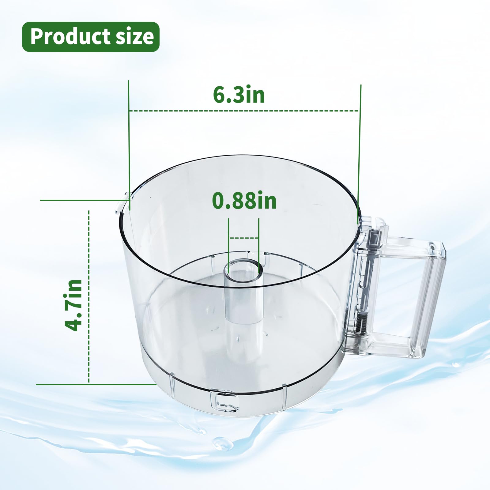 Vanshly bol comparaison taille avec cuillère pour visualiser capacité 7 cups