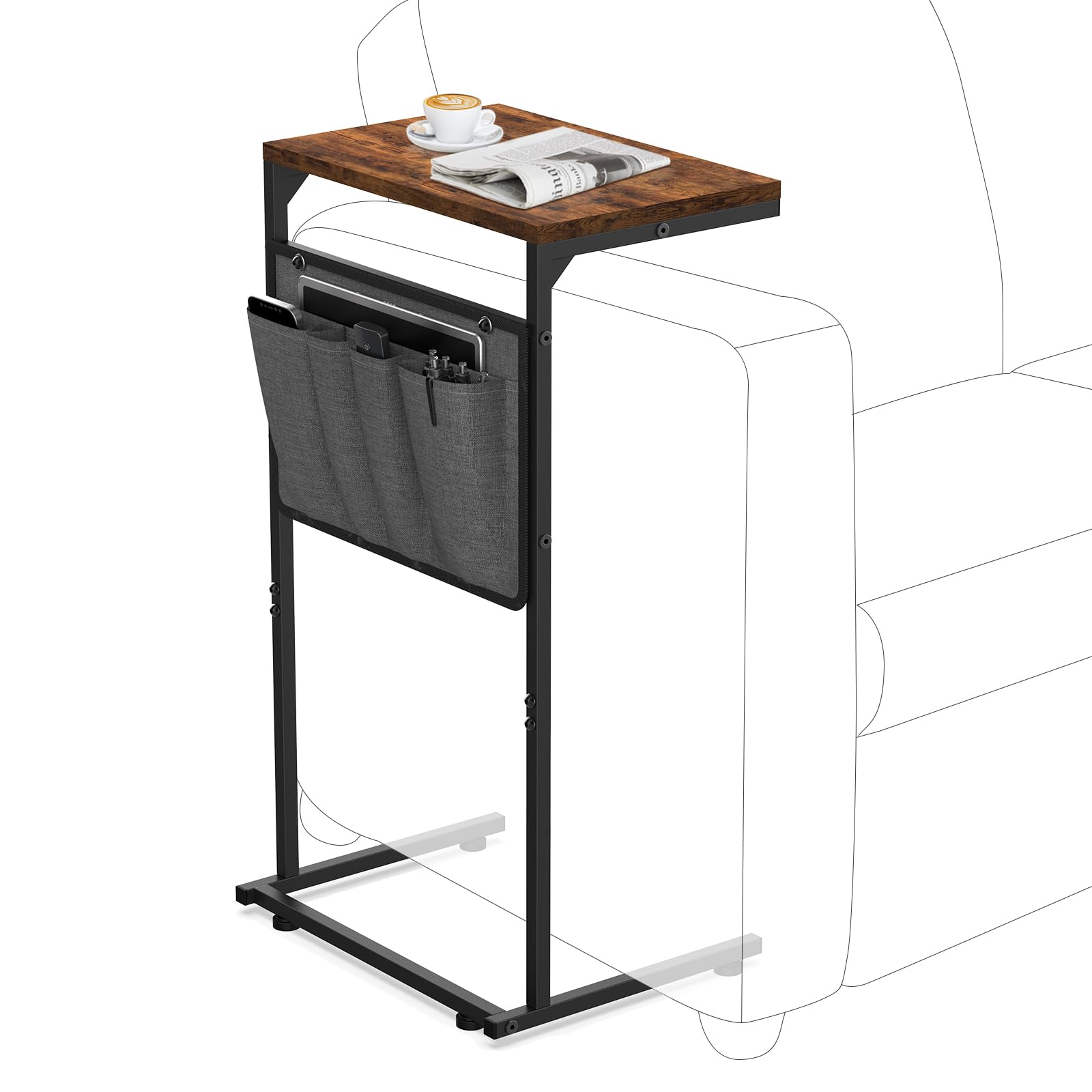 Vantic table en C vue avant montrant la surface pratique