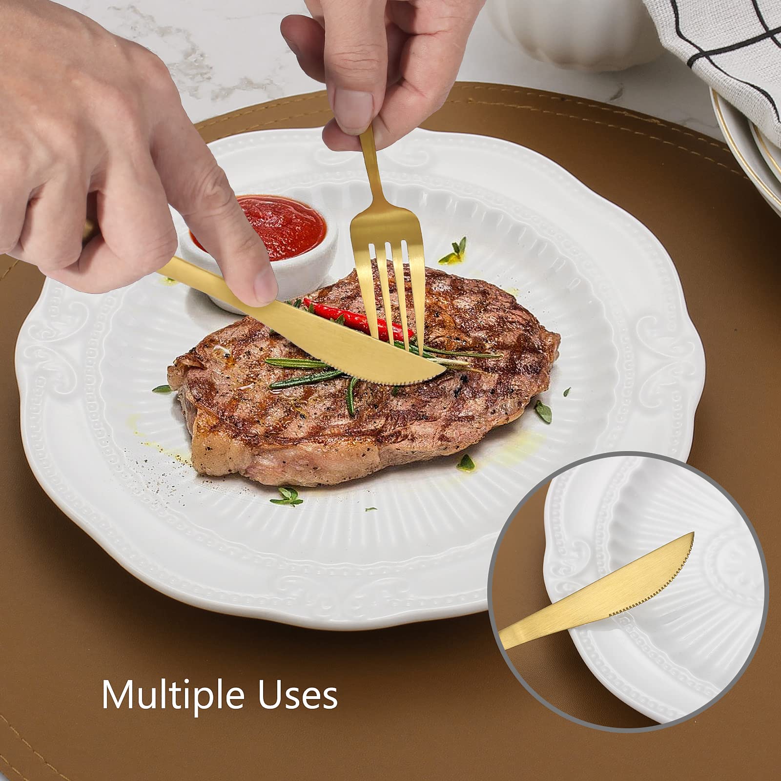 VANVRO comparaison d’échelle près d’une assiette, visualisation des tailles