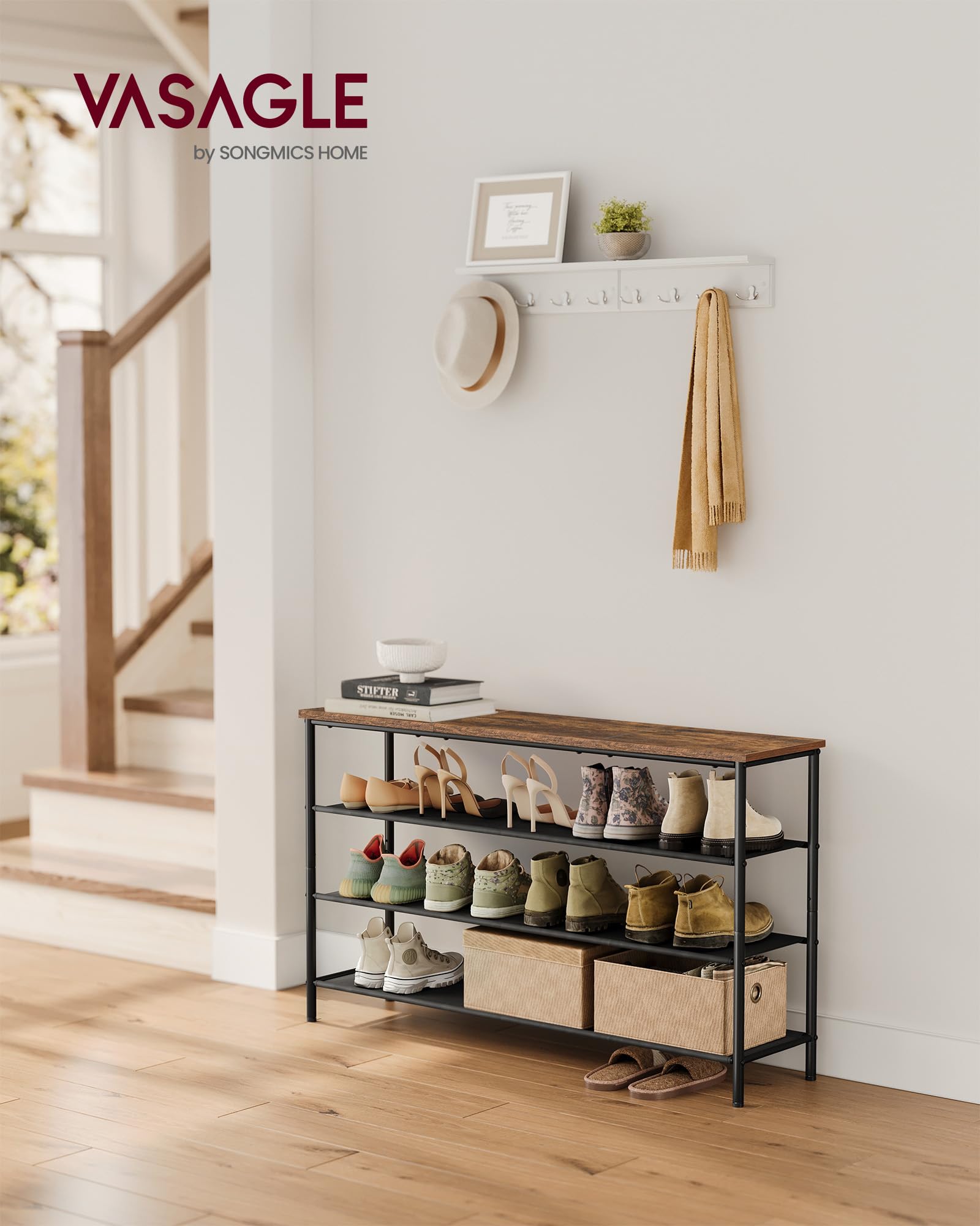 VASAGLE gros plan sur le tissu polyester résistant pour rangement durable