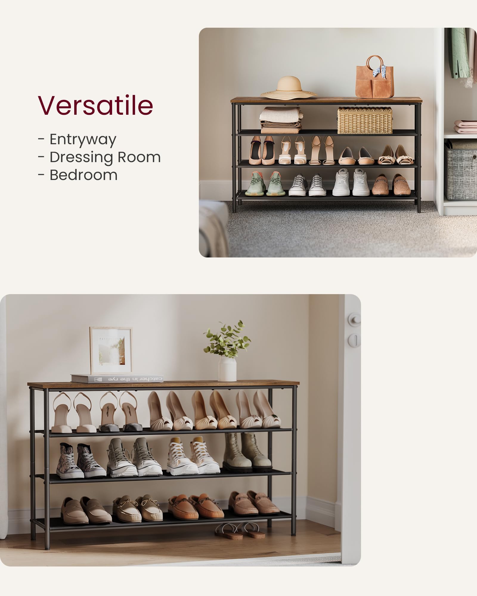VASAGLE contenu du colis avec notice illustrée et sac d'assemblage