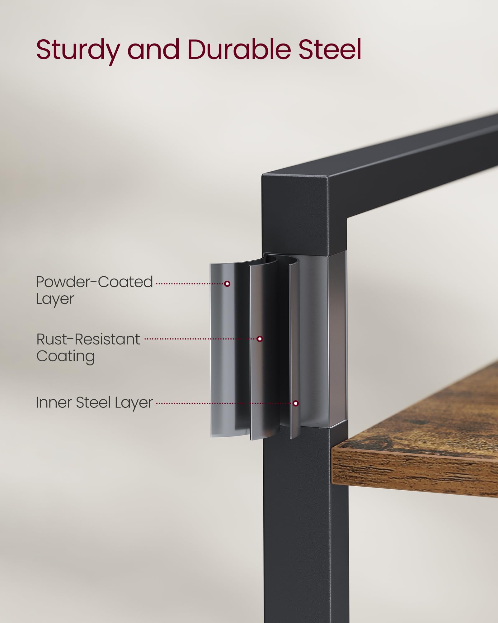 VASAGLE kit anti-basculement et visserie inclus pour fixation murale sûre