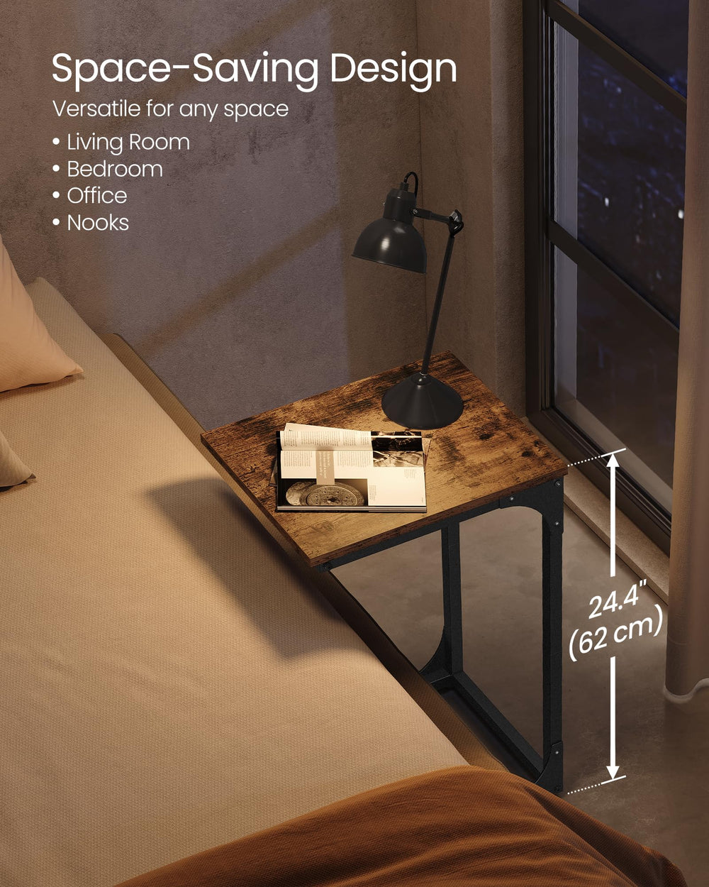 VASAGLE table en usage avec ordinateur portable pour productivité