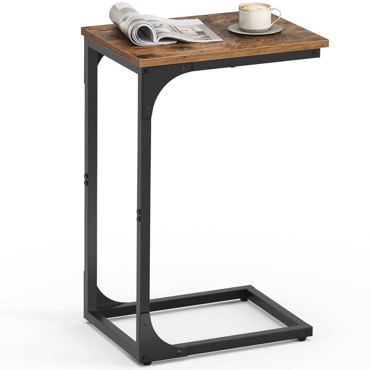 VASAGLE table en C face avant montrant compacité et stabilité
