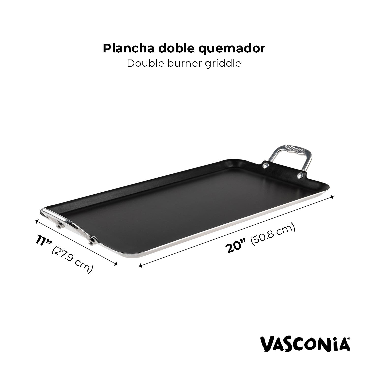 Vasconia plaque posée sur une cuisinière double pour plus d'espace