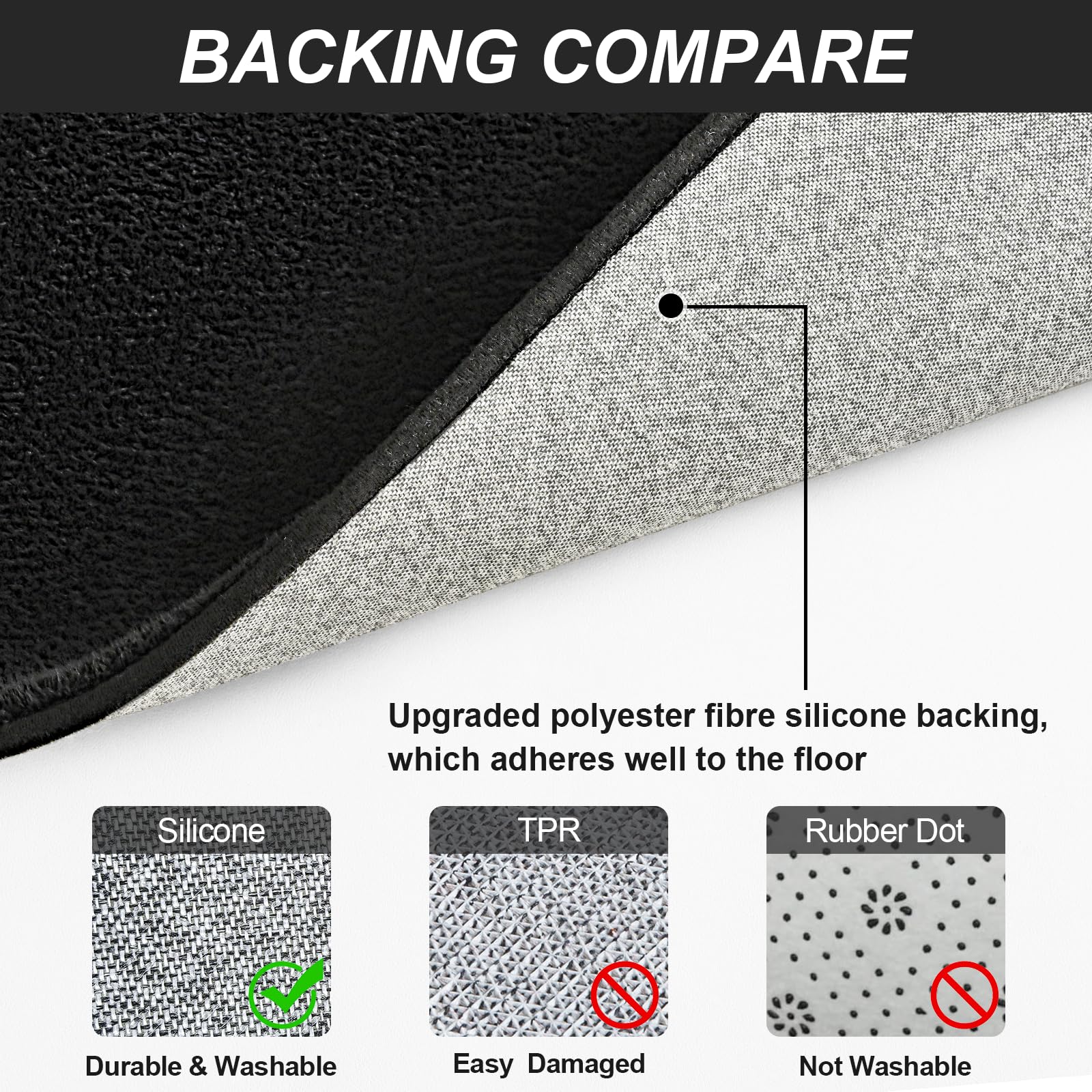 Détail des bords Vasofe renforcés pour durabilité et zéro effilochage