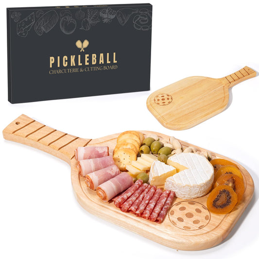 Vastsea planche pickleball vue frontale montrant forme et poignée, idéale pour présenter charcuteries