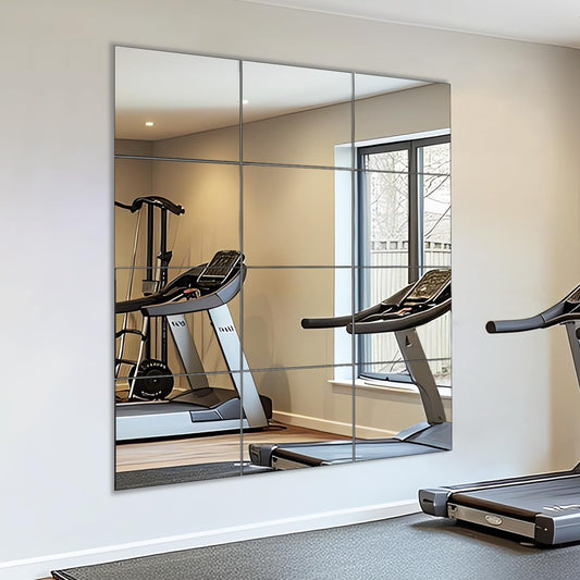 VASUHOME pack de miroirs montrant le produit et l’emballage, installation facile