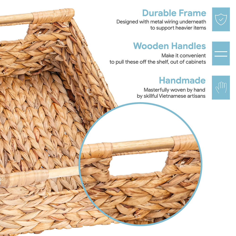 VATIMA gros plan du tressage en jacinthe d'eau montrant texture durable