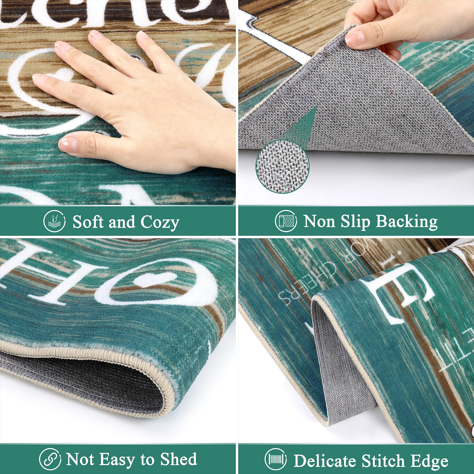 Vaukki tapis détail du tissu polyester doux pour confort prolongé