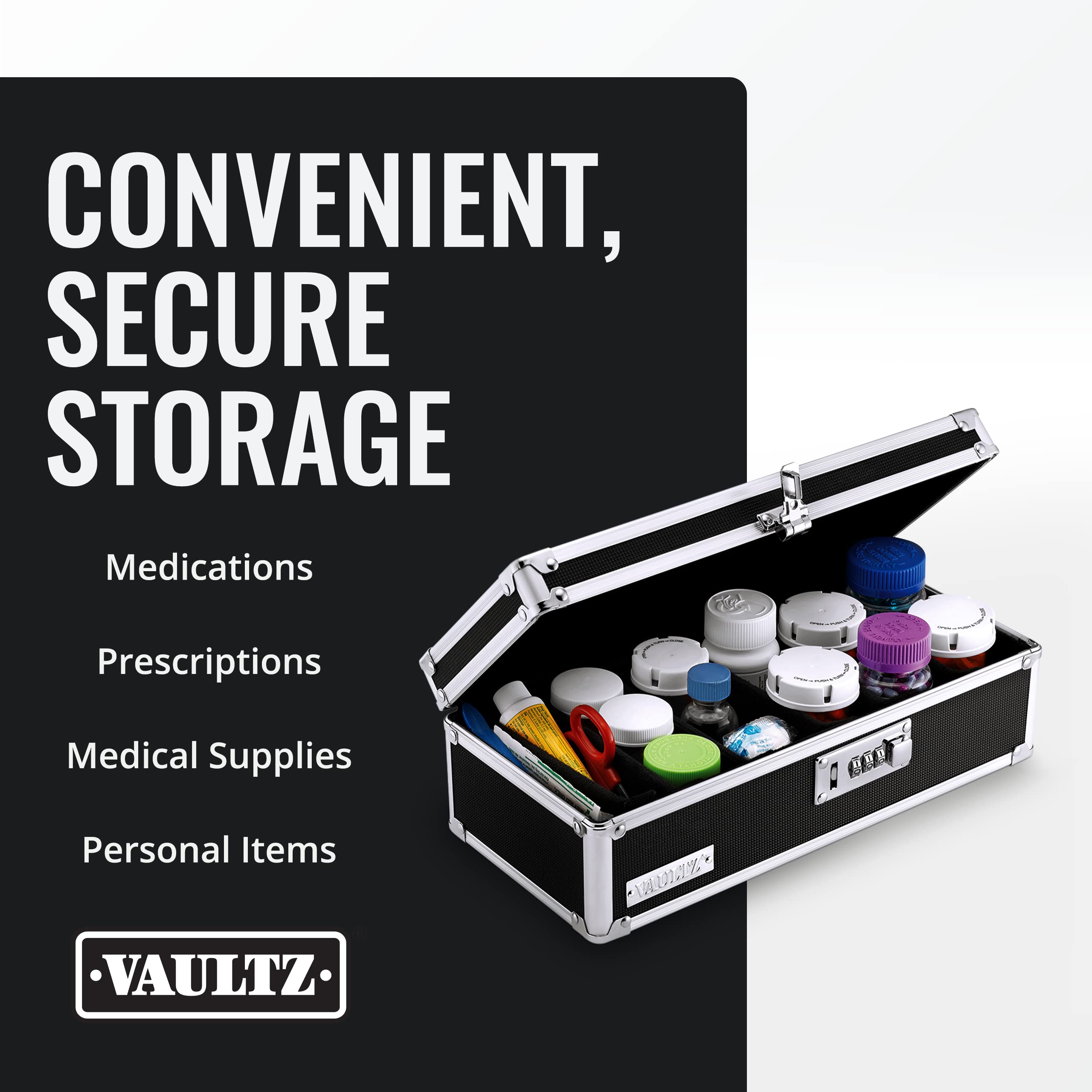 Vaultz gros plan du verrou à combinaison, facilite sécurité sans clé