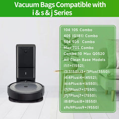VBN sac inséré dans la station Roomba pour un remplacement simple et propre
