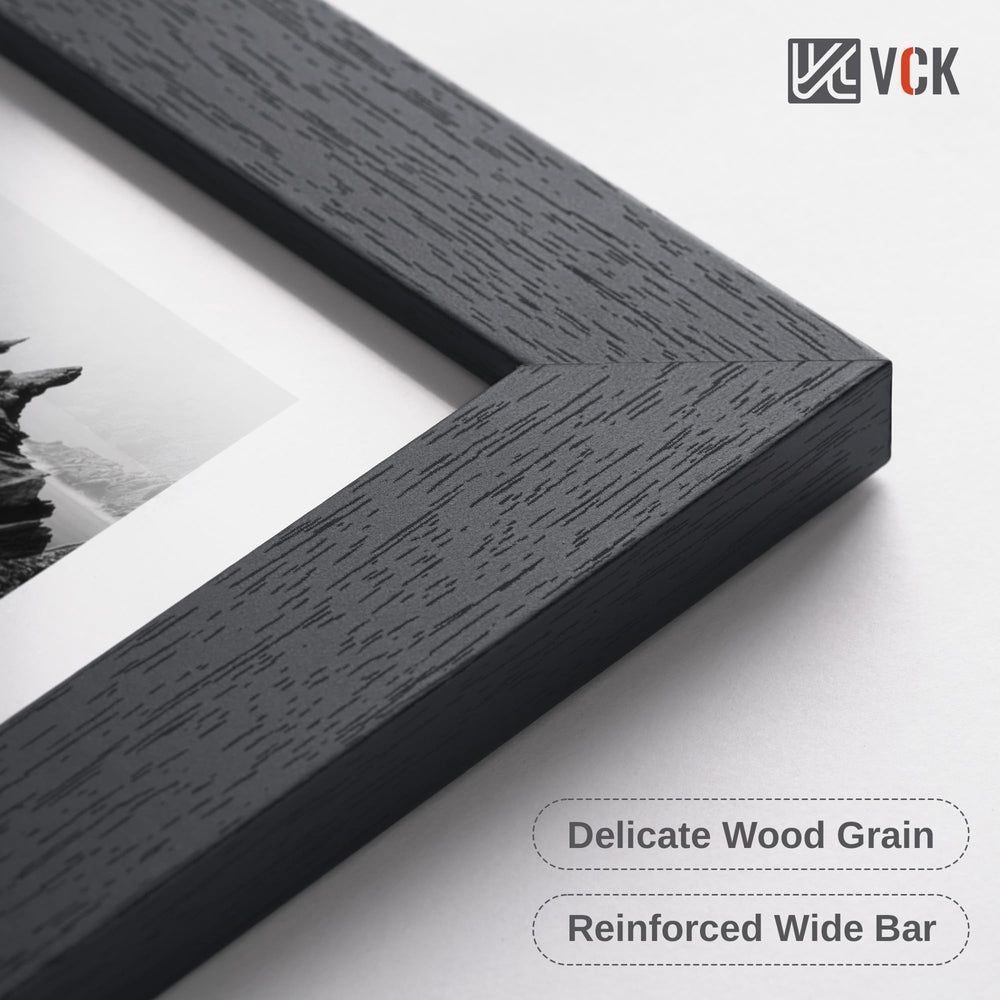 VCK cadre 8x10 comparaison d'échelle montrant dimensions 8x10 pouces pratiques