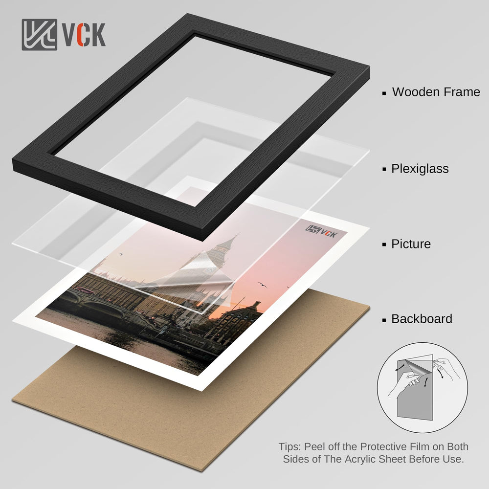 VCK cadre 8x10 posé sur table illustrant usage décoratif et polyvalent