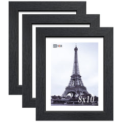 VCK cadre 8x10 face avant noir présentant une photo nette et élégante