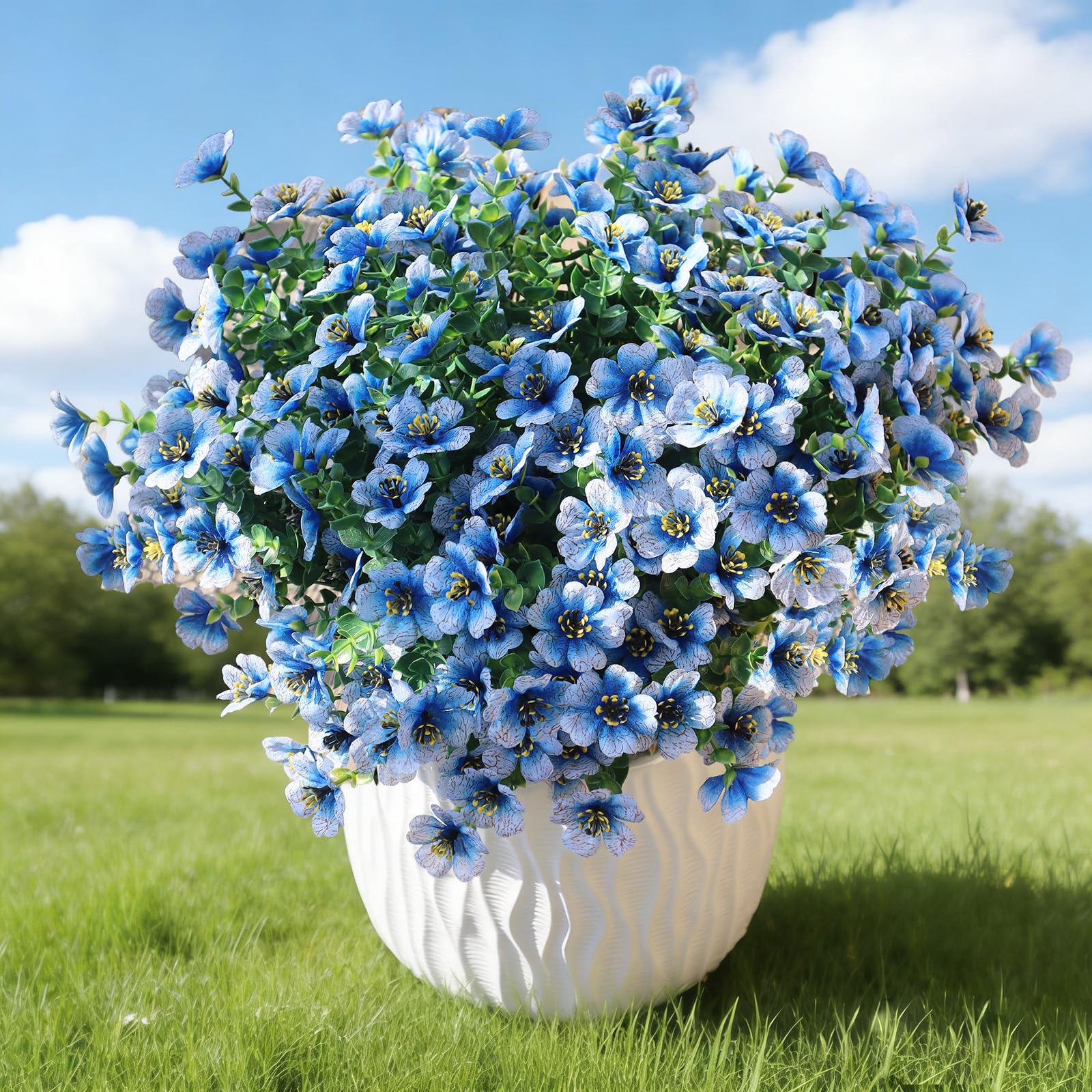 VDVST bouquets mêlés à vraies plantes, enrichit décor naturel