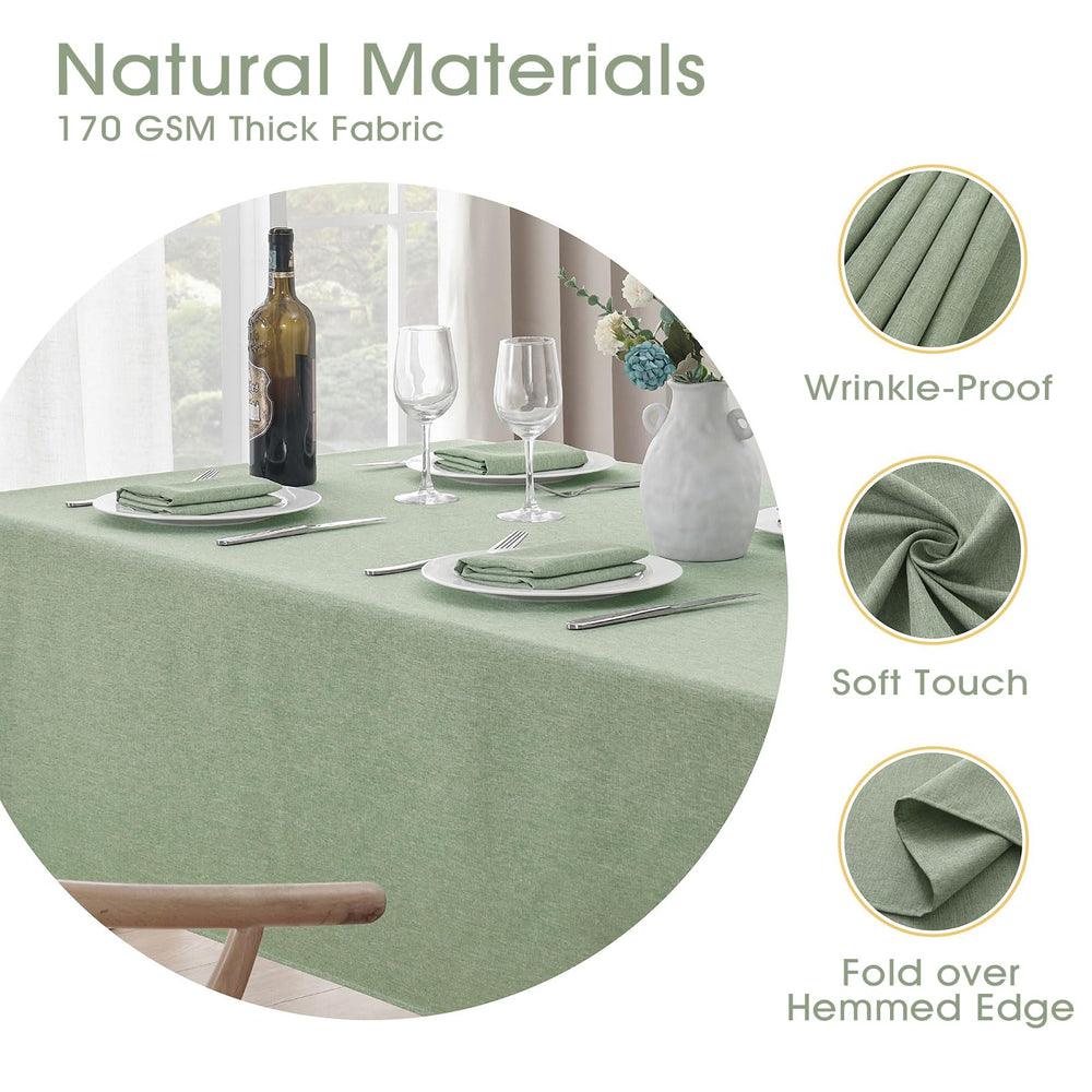 Veblandy coin de nappe détail tissu indiquant résistance et finition nette
