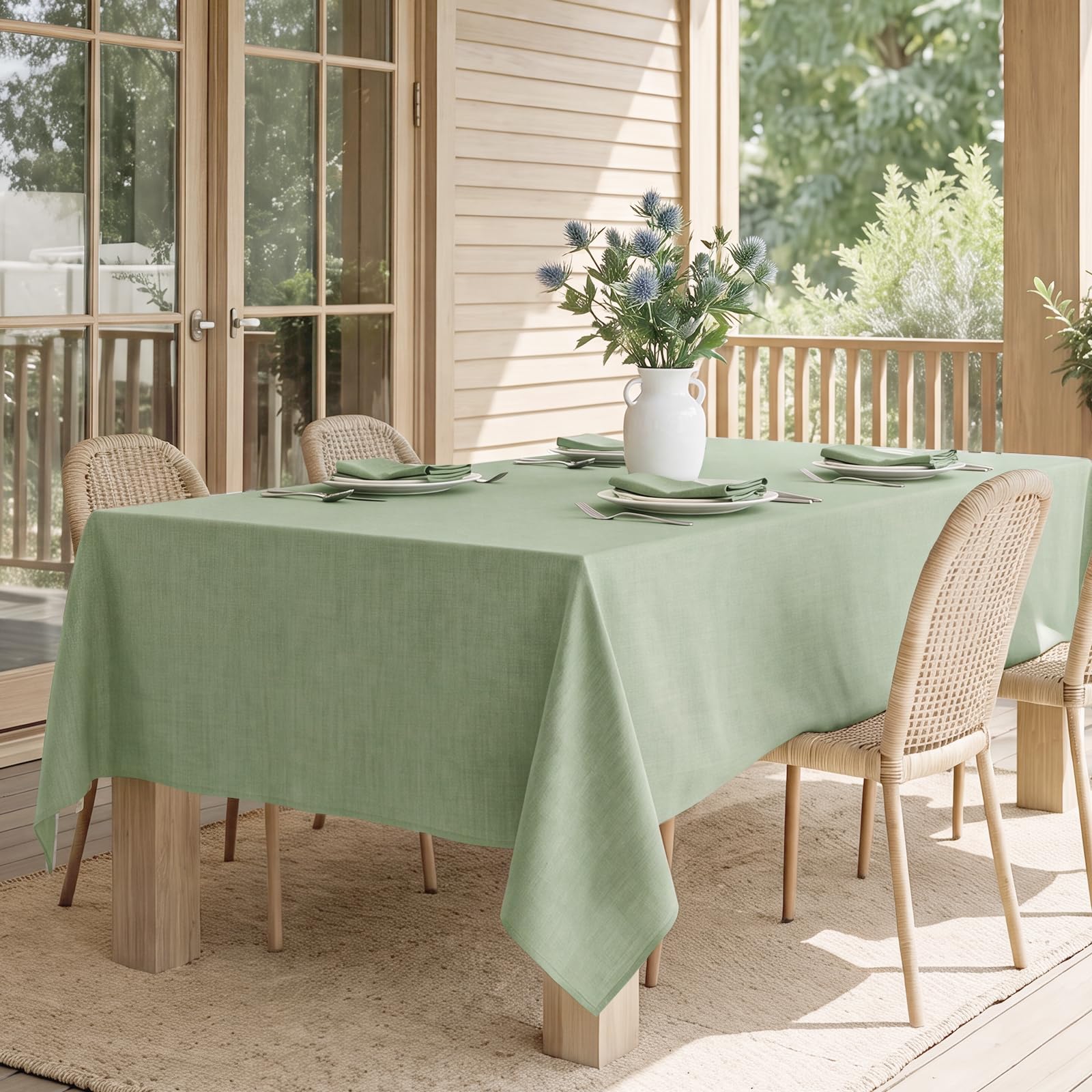 Veblandy lot deux nappes sur table illustrant solution économique pratique