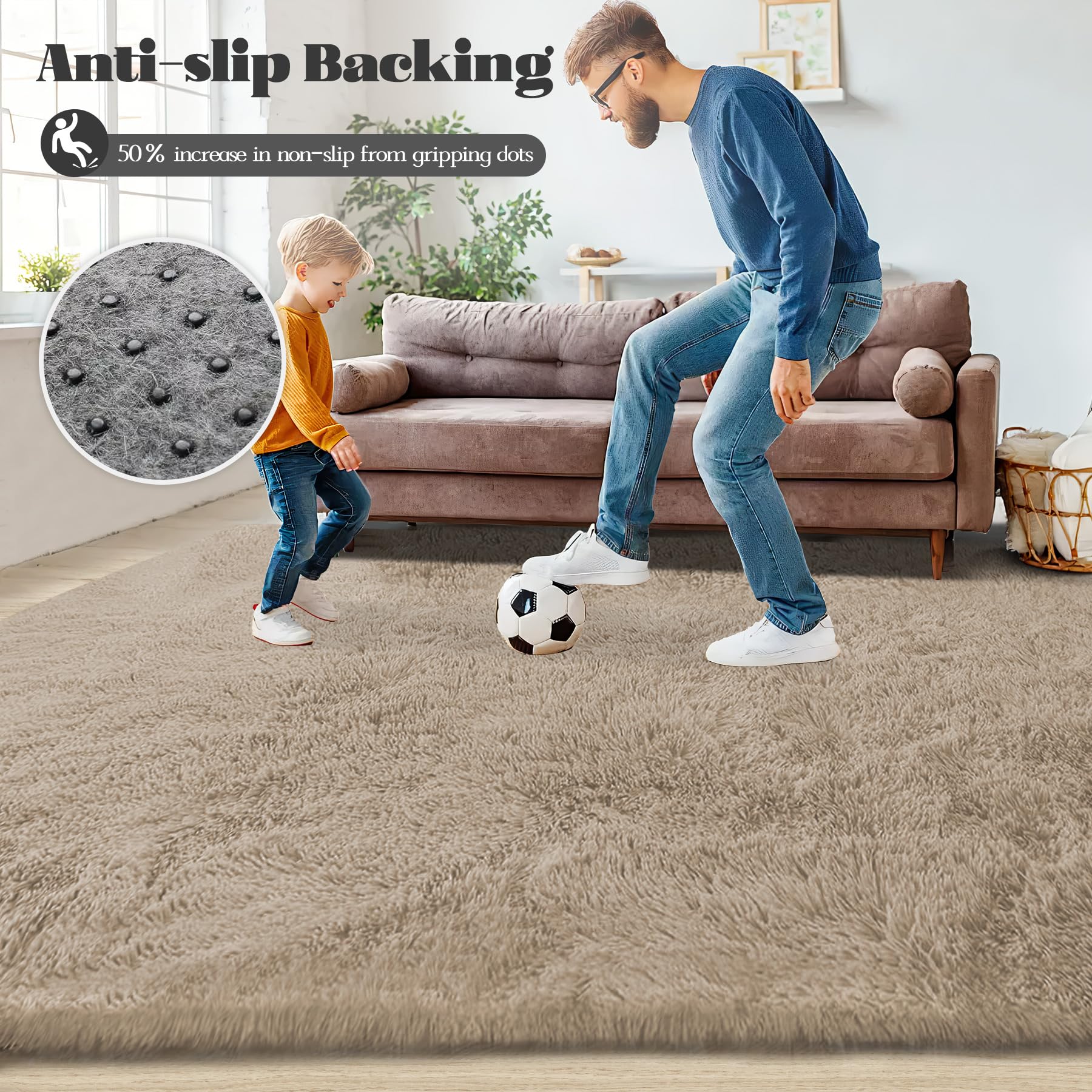 VECARF tapis enfants jouant surface douce et résistante