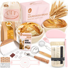 VEDALIO kit complet rose vu d'ensemble pour démarrer le levain facilement