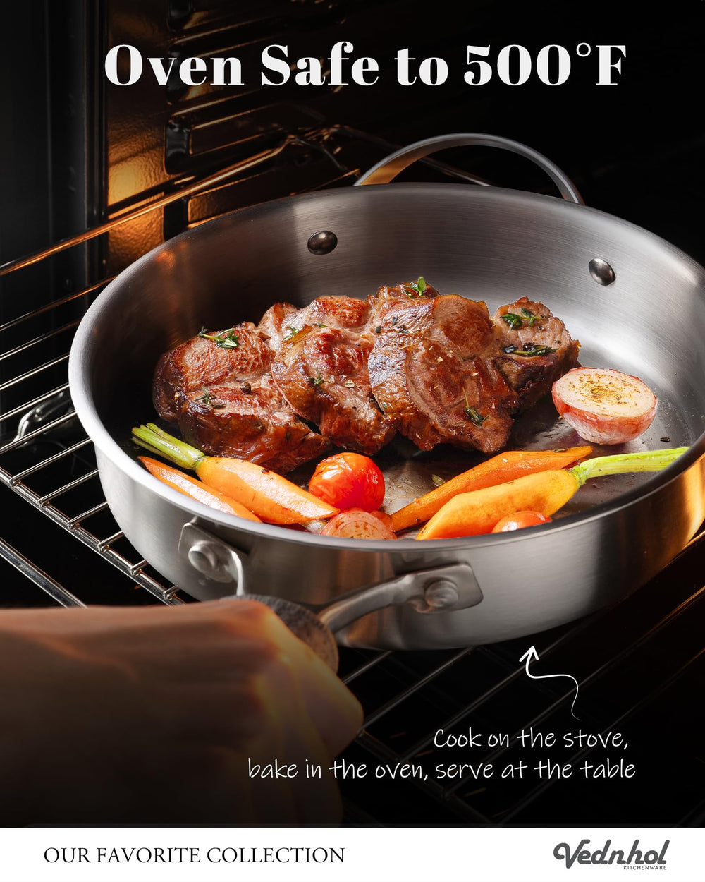 VEDNHOL casserole 1,5 L remplie d'ingrédients montrant usage pour sauces rapides