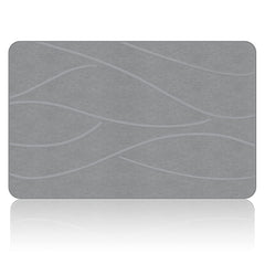 VEELOIM tapis de bain face avant gris, design épuré et absorbant