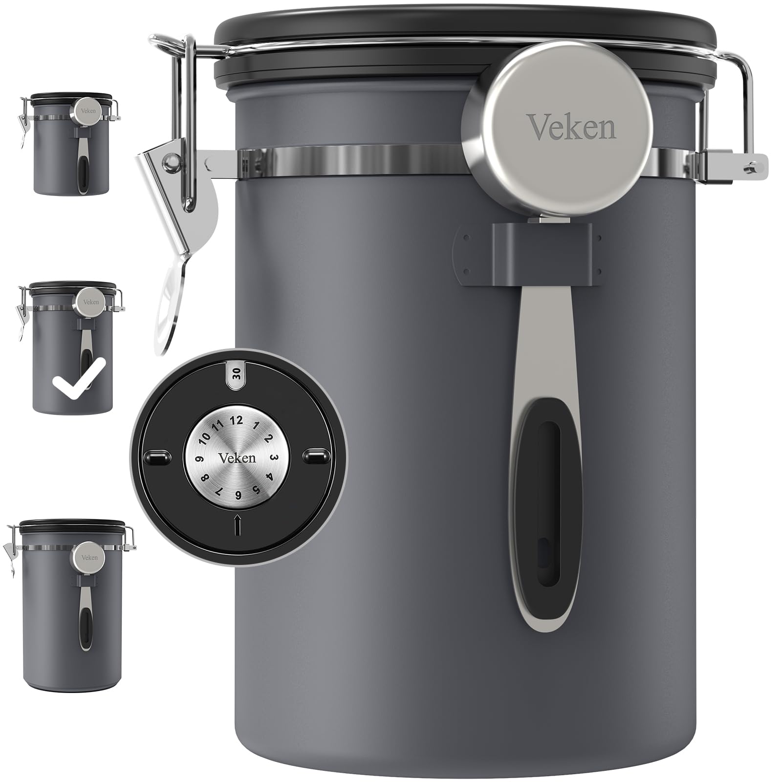 Veken boîte café face avant montrant un design élégant et bénéfice conservation