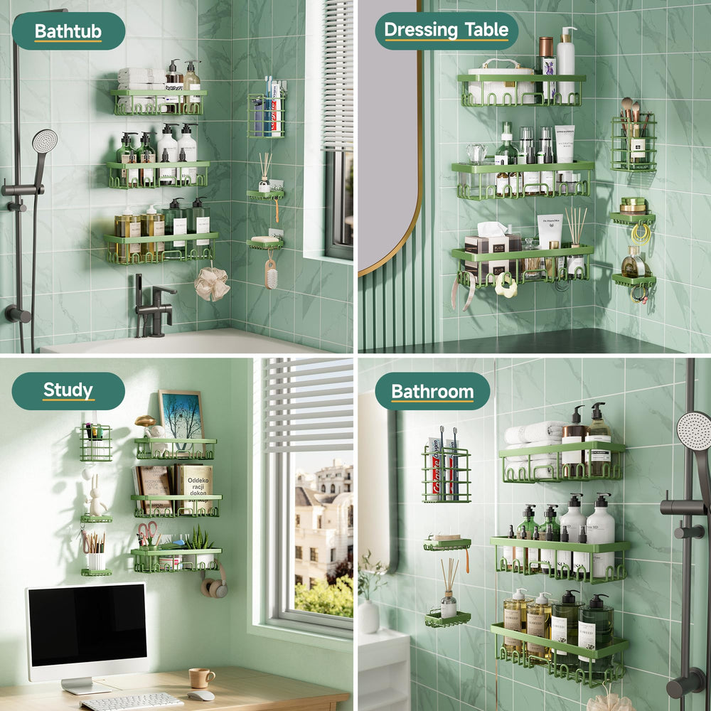 Veken mise en scène dans salle de bain verte, style et fonctionnalité combinés