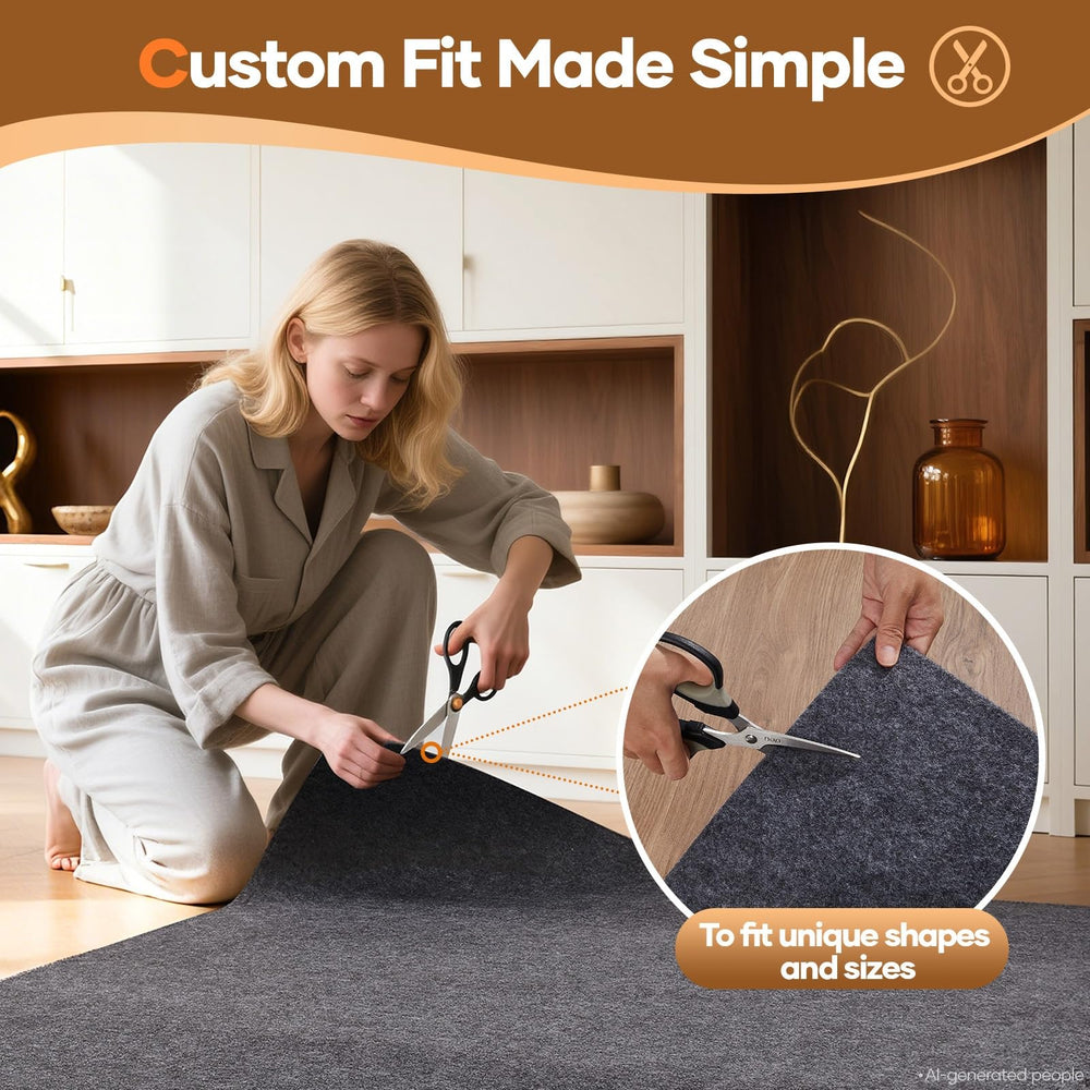 Veken dessous du tapis montrant maintien sans colle protecteur