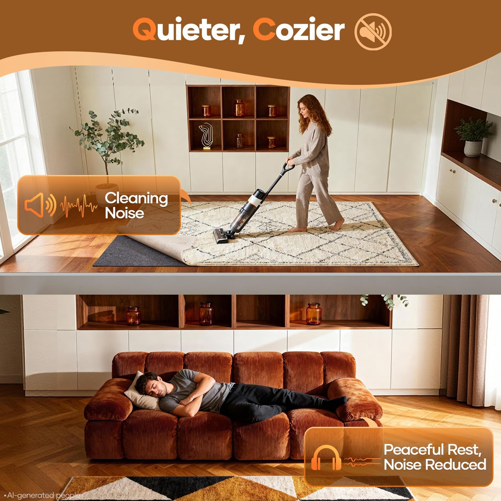 Veken rouleau déployé 2x8 ft montre taille et adaptabilité