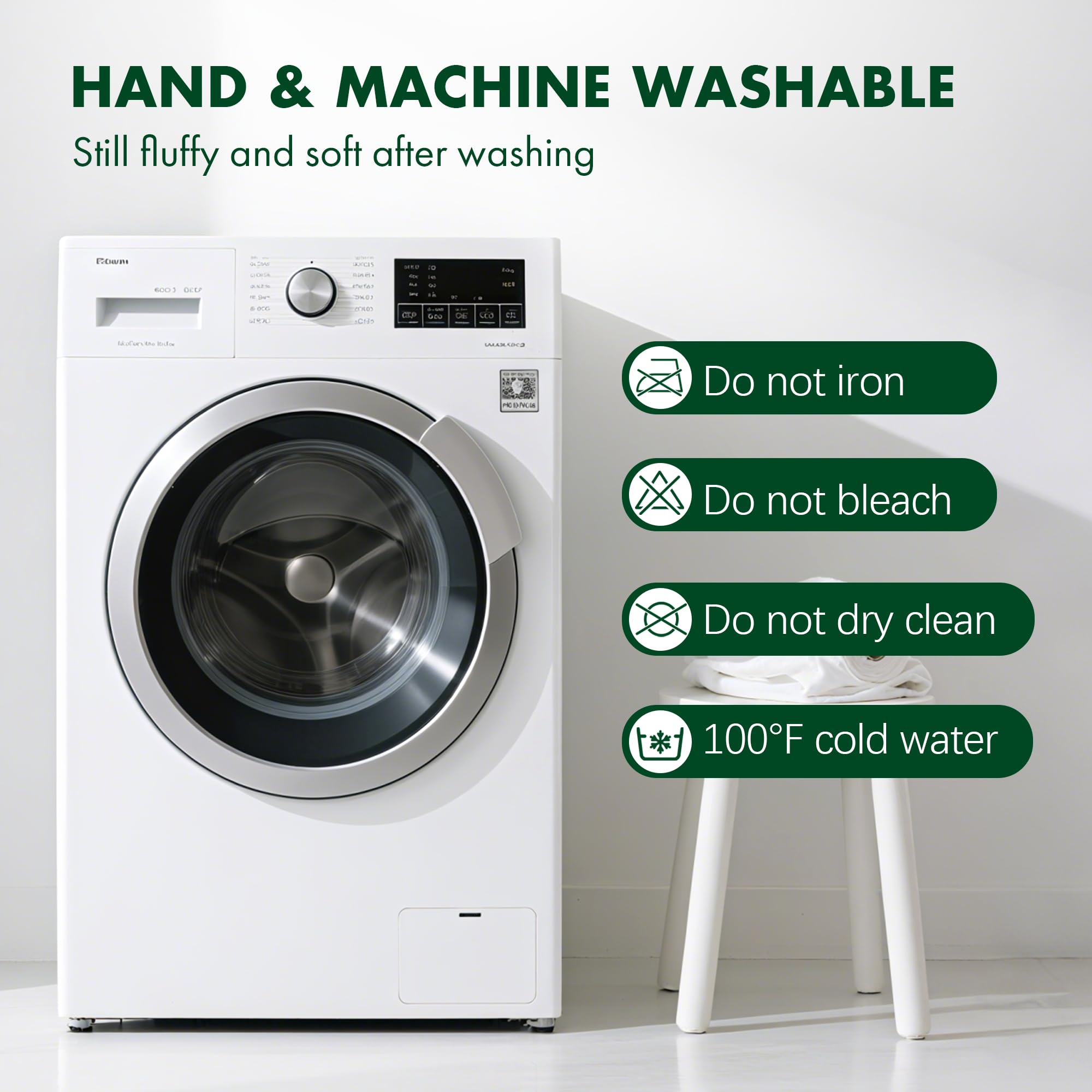 VELLUBAM étiquette d'entretien lavable en machine pour durabilité pratique