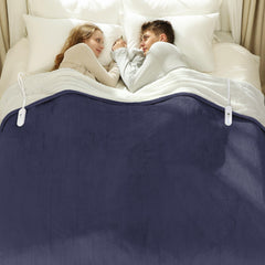 VELLUBAM plaid chauffant face avant violet montrant design et finition pour confort immédiat