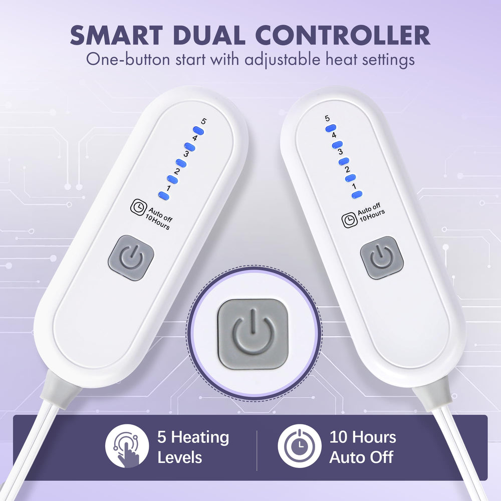 VELLUBAM commandes doubles montrant réglages indépendants et ergonomie facile à utiliser