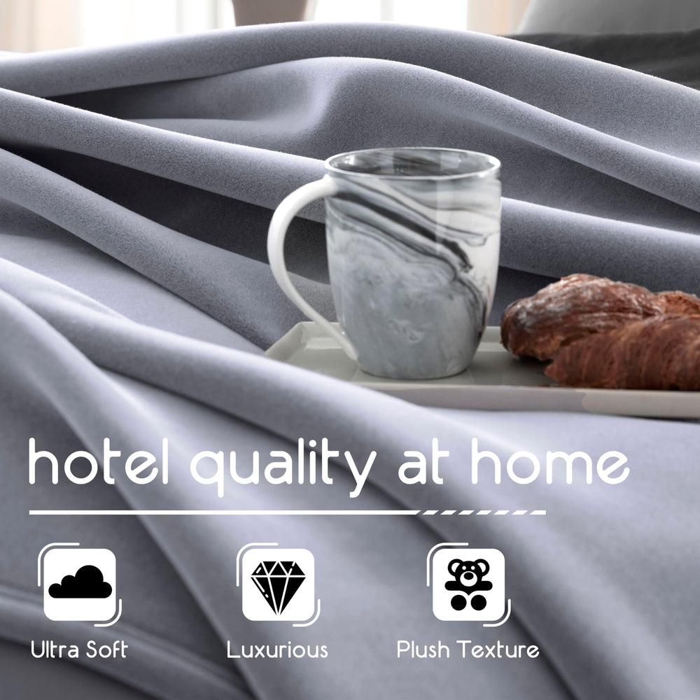 Vellux sur lit queen apporte ambiance cosy et protection