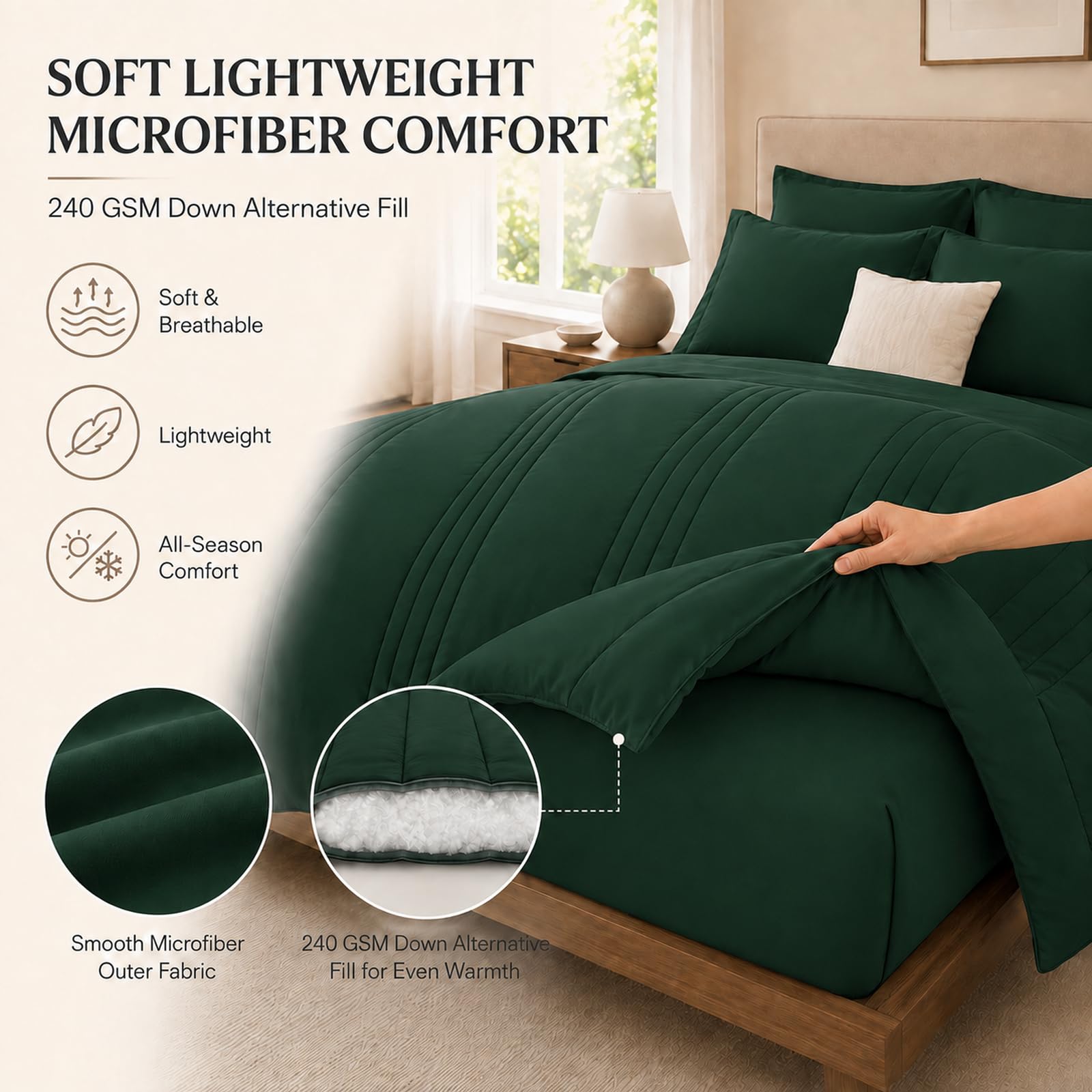 Velorose couette emerald entière, confort équilibré toute saison