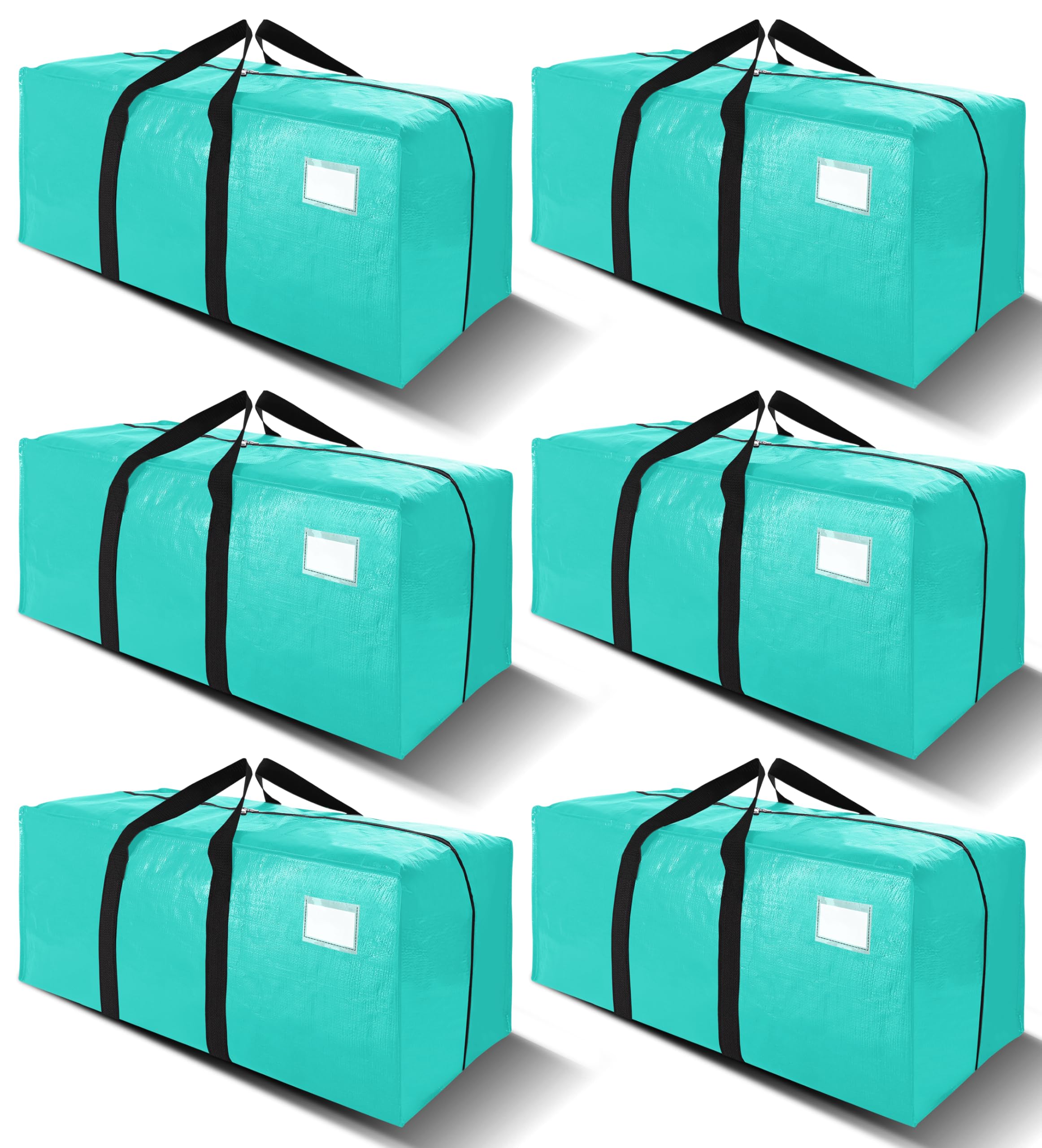 VELVETSURE vue avant du sac aquamarine avec grande capacité pratique