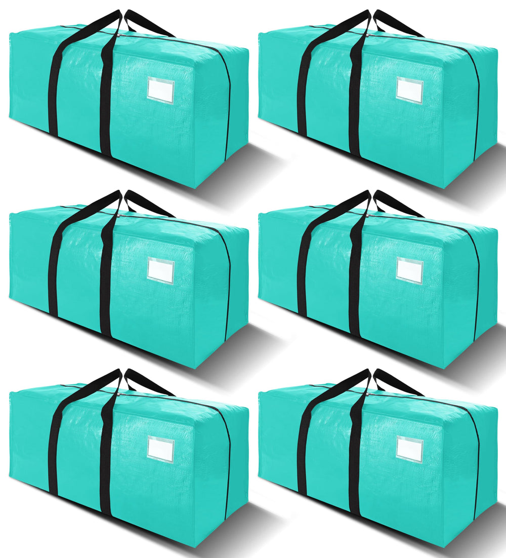 VELVETSURE vue avant du sac aquamarine avec grande capacité pratique