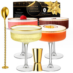 VEMACITY ensemble de 4 verres coupe montré de face, présentation élégante