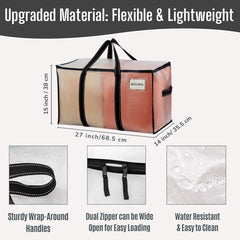 VENO sac ouvert avec couverture à l'intérieur illustrant chargement simple et accès rapide