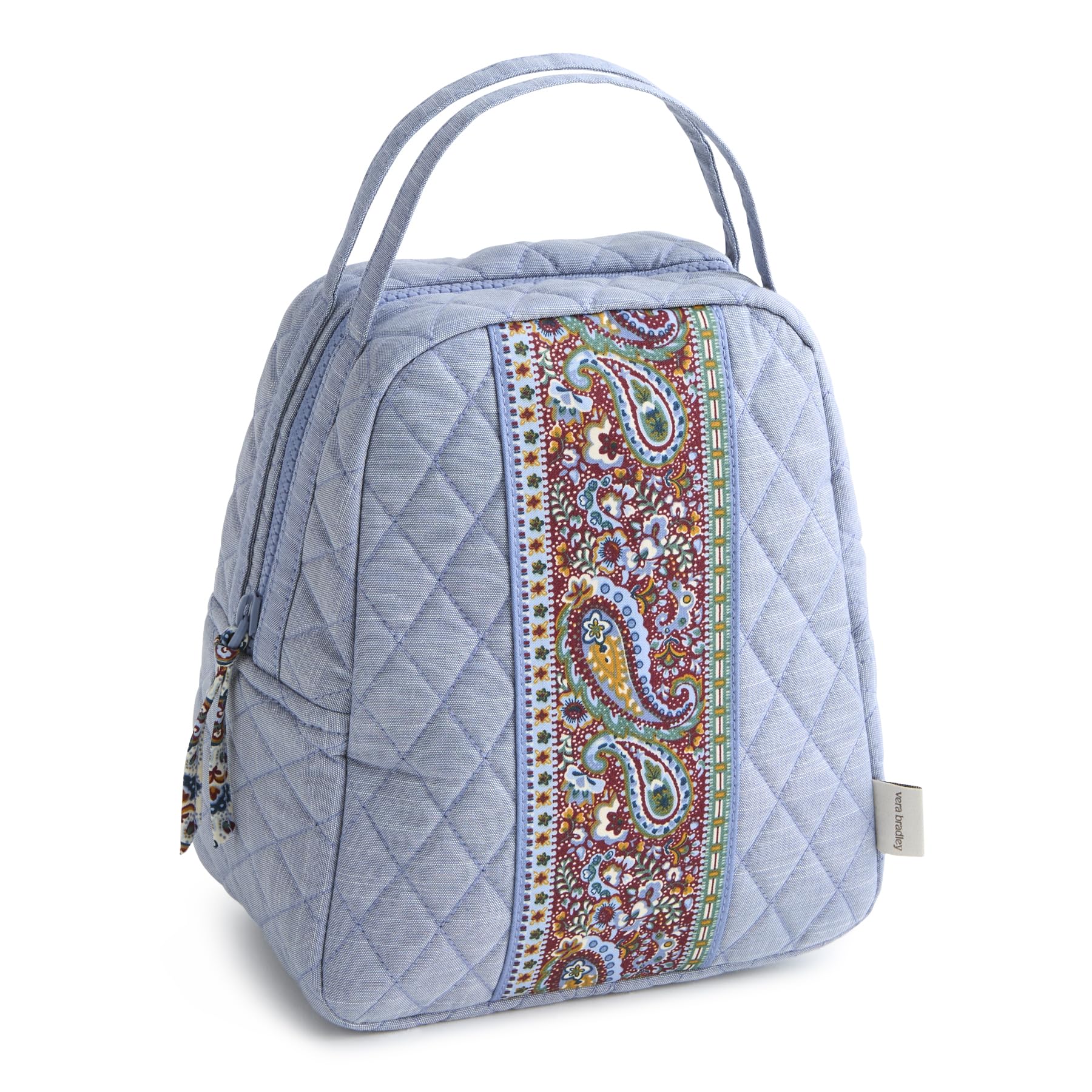 Vera Bradley sac dejeuner face montrant le chambray élégant et pratique