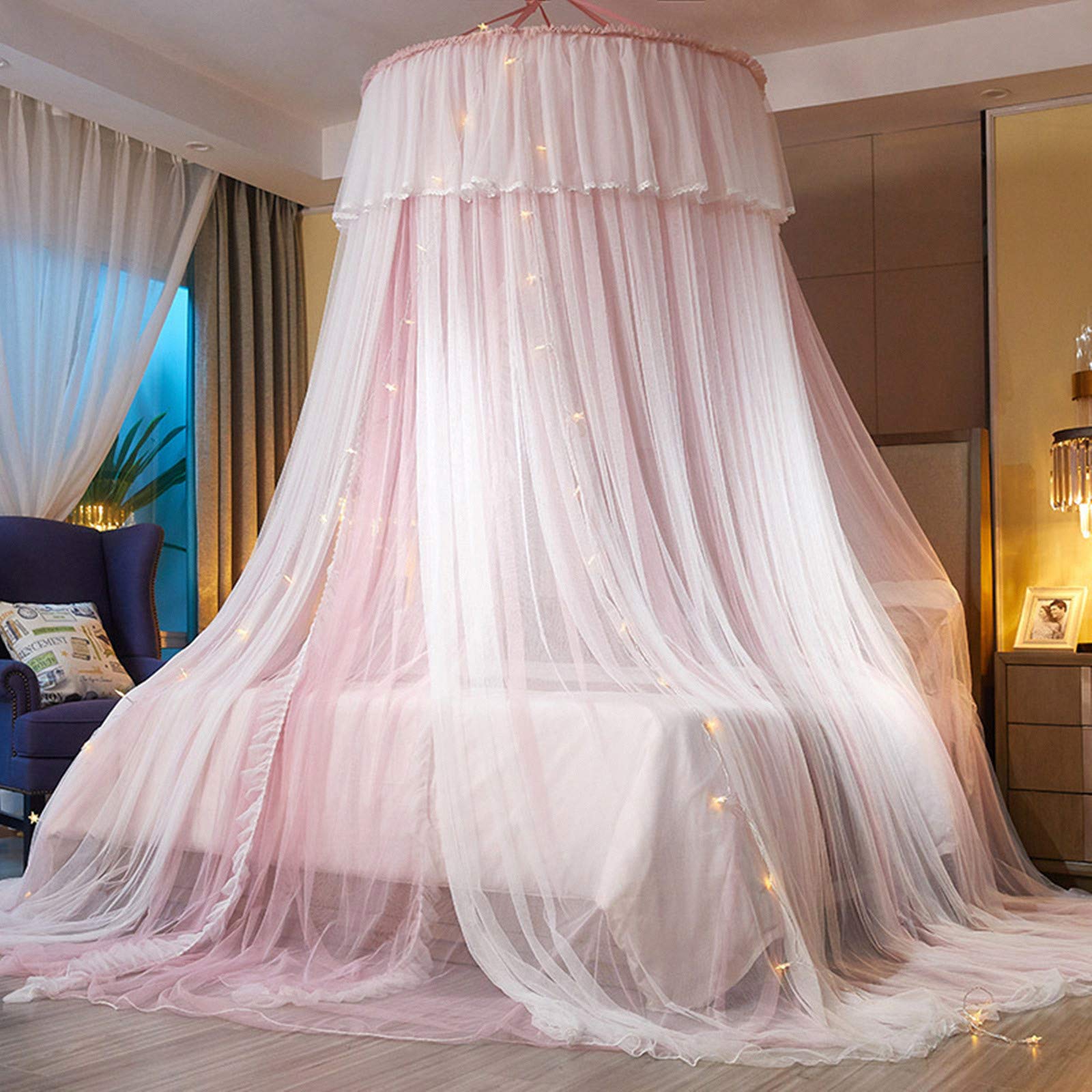 VETHIN voile de lit photo avant emballage montrant design princesse et présentation
