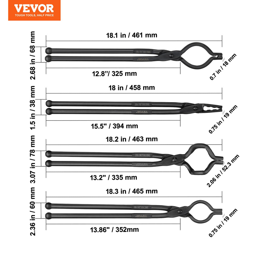 VEVOR comparaison longueur 18 pouces pour sécurité thermique