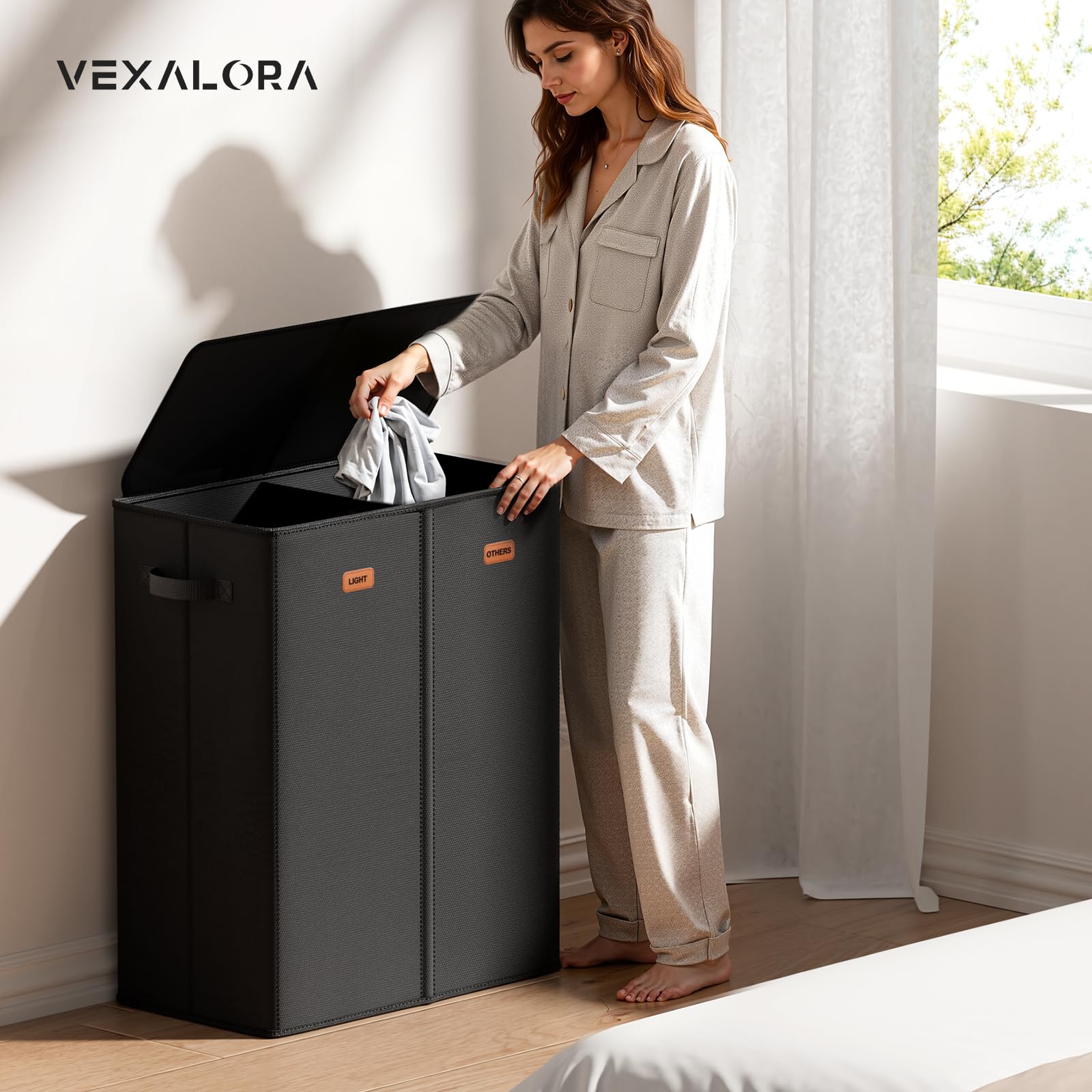 Vexalora gros plan tissu 600D imperméable montrant qualité durable