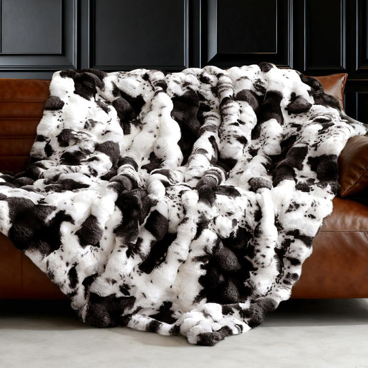 VFROO plaid face avant montrant motif Black Cow et confort esthétique