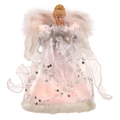 Vickerman ange sommet face montrant tenue blanche et argent brillante